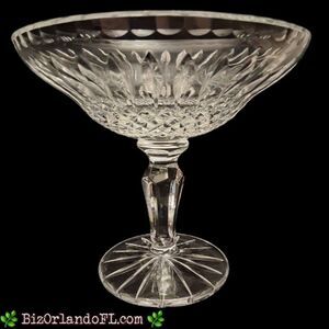 VINTAGE: Elegant Cut Glass Crystal Sherbet Pedestal Compote Approx 6.5" **RARE**